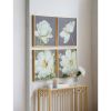 Set of 4 White and Gold Botanical Wall Art Prints, Home Decor for Living Room Dining Room Bedroom Hallway, 20' x 20'