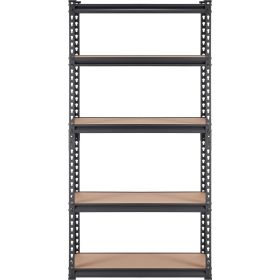 VEVOR Storage Shelving Unit, 5-Tier Adjustable, 2000 lbs Capacity, Heavy Duty Garage Shelves Metal Organizer Utility Rack, Black, 30" L x 12" W x 60"