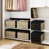 4 pieces with handle fabric storage box, foldable cube storage box, shelf storage basket, storage box for finishing the wardrobe box