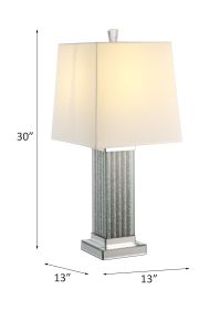 ACME Noralie Table Lamp, Mirrored & Faux Stones 40220