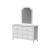 White Contemporary Roman Style, Mirror Frame Arch-Corner Wooden Made, Dressing Mirror, Vanity Furniture, Makeup Mirror. Paint Sprayed Finishing