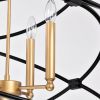 Transitional Gold/Matte Black Metal Chandelier Fixture, 8 lights, 2-Tier-Candle Ceiling Light for Living Room, Bedroom, Dining Room, Dimmable, E12, W2