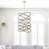 Transitional Gold/Matte Black Metal Chandelier Fixture, 8 lights, 2-Tier-Candle Ceiling Light for Living Room, Bedroom, Dining Room, Dimmable, E12, W2