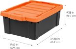 2-pack 11-gallon heavy-duty plastic storage bins with durable lids and safety latches