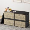 4 pieces with handle fabric storage box, foldable cube storage box, shelf storage basket, storage box for finishing the wardrobe box