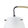 Arched Metal Floor Lamp with Frosted Glass Shade