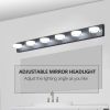 LED Modern Black 6-Light Vanity Lights Fixtures Over Mirror Bath Wall Lighting