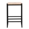 Set of 2 Backless Bar Stools for Kitchen Counter Paper Rope Woven Dining Chairs for Home & Kitchen (Paper Rope Backless)