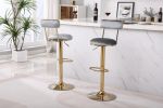 Bar Stools with Back and Footrest Counter Height Dining Chairs 2pcs/ctn