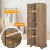 Storage Cabinet with Two Doors for Bathroom, Office, Adjustable Shelf, MDF Board, Brown