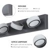 LED Modern Black 6-Light Vanity Lights Fixtures Over Mirror Bath Wall Lighting