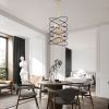 Transitional Gold/Matte Black Metal Chandelier Fixture, 8 lights, 2-Tier-Candle Ceiling Light for Living Room, Bedroom, Dining Room, Dimmable, E12, W2