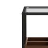 19.69" Modern Coffee Table Side Table With Storage Shelf and Metal Table Legs for Bedroom,Living Room (set of 2)