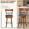 Set of 2 30.5 Inches Swivel Pub Height Dining Chair