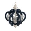 Wood Chandelier 6 - Light Farmhouse Pendant Lighting Natural Wood Hanging Light Fixture for Kitchen Living Dining Room, Bulb Not Included