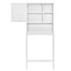 Home Over-The-Toilet Shelf Bathroom Storage Space Saver with Adjustable Shelf Collect Cabinet