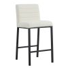 Cheap Modern Design High Counter Stool metal legs Kitchen Restaurant white pu Bar Chair(set of 2)