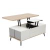 5 Pieces Lift Top Coffee Table Set with Storage Convertible Dining Table with Ottomans