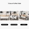 5 Pieces Lift Top Coffee Table Set with Storage Convertible Dining Table with Ottomans