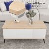 5 Pieces Lift Top Coffee Table Set with Storage Convertible Dining Table with Ottomans