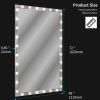 Hollywood LED Full Body Mirror with Lights Extra Large Full Length Vanity Mirror with 3 Color Mode Lights, Vertical Horizontal Hanging Aluminum Mirror