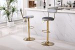 Bar Stools with Back and Footrest Counter Height Dining Chairs 2pcs/ctn