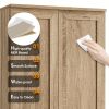 Storage Cabinet with Two Doors for Bathroom, Office, Adjustable Shelf, MDF Board, Brown