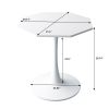 31.50"Modern Octagonal Coffee Table with MDF Table Top,Metal Base, for Dining Room, Kitchen, Living Room,White