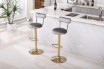 Bar Stools with Back and Footrest Counter Height Dining Chairs 2pcs/ctn