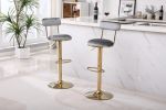 Bar Stools with Back and Footrest Counter Height Dining Chairs 2pcs/ctn