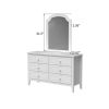 White Contemporary Roman Style, Mirror Frame Arch-Corner Wooden Made, Dressing Mirror, Vanity Furniture, Makeup Mirror. Paint Sprayed Finishing