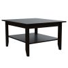 Bernal 2-Door 7-Shelf 2-piece Living Room Set, Coffee Table and TV Stand Black