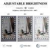 Hollywood LED Full Body Mirror with Lights Extra Large Full Length Vanity Mirror with 3 Color Mode Lights, Vertical Horizontal Hanging Aluminum Mirror