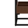 19.69" Modern Coffee Table Side Table With Storage Shelf and Metal Table Legs for Bedroom,Living Room (set of 2)