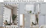 Hollywood LED Full Body Mirror with Lights Extra Large Full Length Vanity Mirror with 3 Color Mode Lights, Vertical Horizontal Hanging Aluminum Mirror