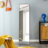 Black Solid Wood Frame Full-length Mirror;  Dressing Mirror;  Bedroom Home Porch;  Decorative Mirror;  Clothing Store;  Floor Mounted Large Mirror;  W