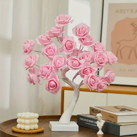 45cm/17.72inch USB Plug LED Thanksgiving Valentine's Day Rose Decoration Lamp, Party Scene Lighting Tree