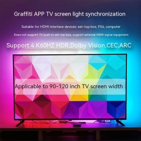 TV Sync Ambience Light Streamer Colorful Graffiti APP TV (Option: UK-Applicable To 91 To120 Inch TV)