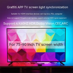 TV Sync Ambience Light Streamer Colorful Graffiti APP TV (Option: UK-Applicable To 75to90 Inch TV)