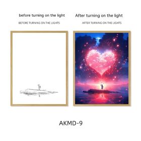 Couple Watch Fireworks Healing Lighting Painting Small Night Lamp Pendulum Painting (Option: AKMD9-Small Size Style 3)