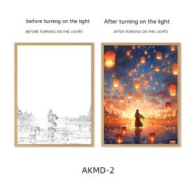 Couple Watch Fireworks Healing Lighting Painting Small Night Lamp Pendulum Painting (Option: AKMD2-Small Size Style 3)