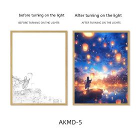 Couple Watch Fireworks Healing Lighting Painting Small Night Lamp Pendulum Painting (Option: AKMD5-Small Size Style 3)