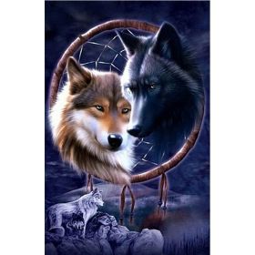 Couple Wolf Animal Landscape Diamond Painting (Option: Style8)