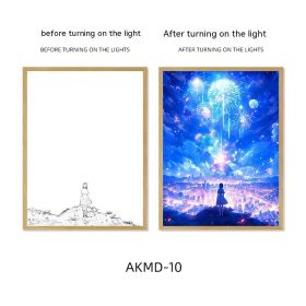 Couple Watch Fireworks Healing Lighting Painting Small Night Lamp Pendulum Painting (Option: AKMD10-Small Size Style 4)