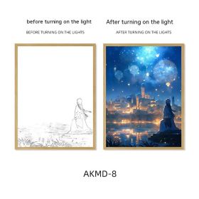 Couple Watch Fireworks Healing Lighting Painting Small Night Lamp Pendulum Painting (Option: AKMD8-Small Size Style 4)