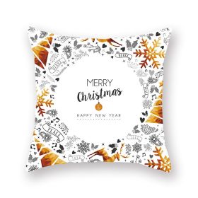 Home Golden Christmas Pillow Cover (Option: 19XMAS423-45x45cm)