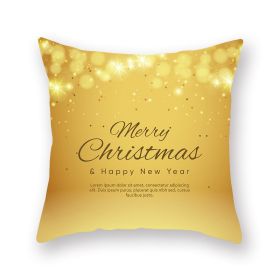 Home Golden Christmas Pillow Cover (Option: 19XMAS419-45x45cm)