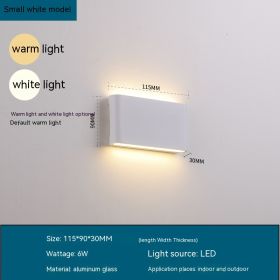 Simple LED Outdoor Waterproof Wall Lamp (Option: White Small Size 6W)