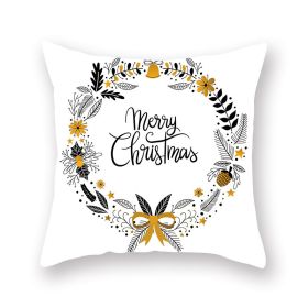 Home Golden Christmas Pillow Cover (Option: 19XMAS44-45x45cm)