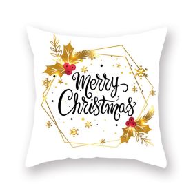 Home Golden Christmas Pillow Cover (Option: 19XMAS46-45x45cm)